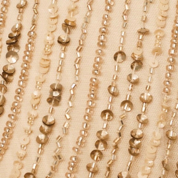 New BHLDN Fidelia 2, 4, 6, 8 Oyster Cream Allover Sequins Embellished Maxi Gown - Picture 9 of 13